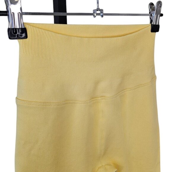 Spiritual Gangster Womens Love Sculpt Legging, Ribbed, Athletic,Yellow,Size XS/S - Picture 9 of 10